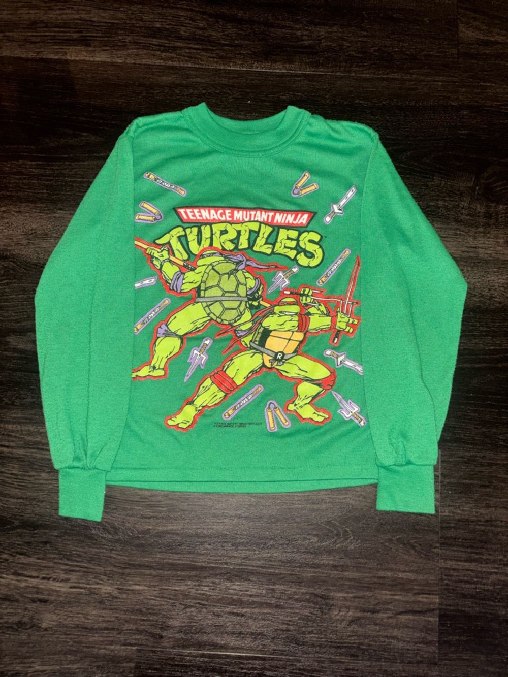 Vintage 1990 Teenage Mutant Ninja Turtles TMNT Kids Toddler Crewneck Sweatshirt